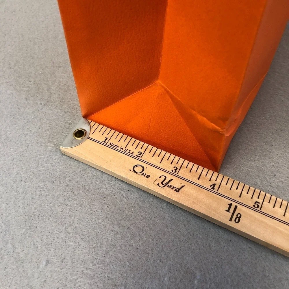 Hermes Authentic Orange‎ Paper Shopping Bag Gift Small Rectangle 16x8.5x3.75
